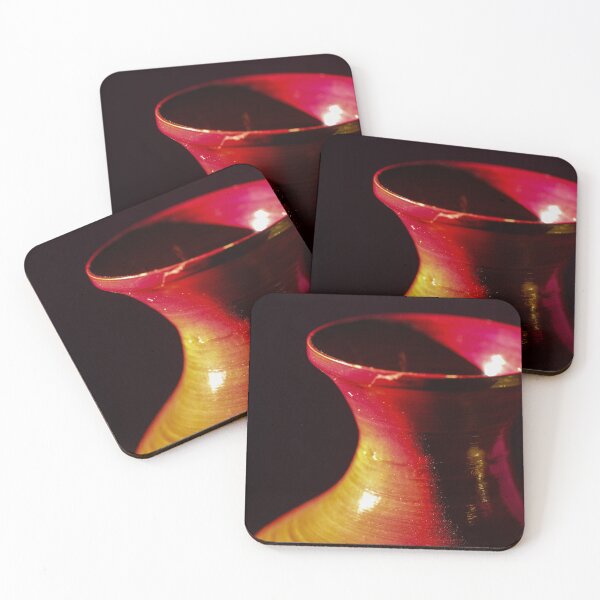 Item preview, red ceramic vase in warm light designed and sold by Isar1.