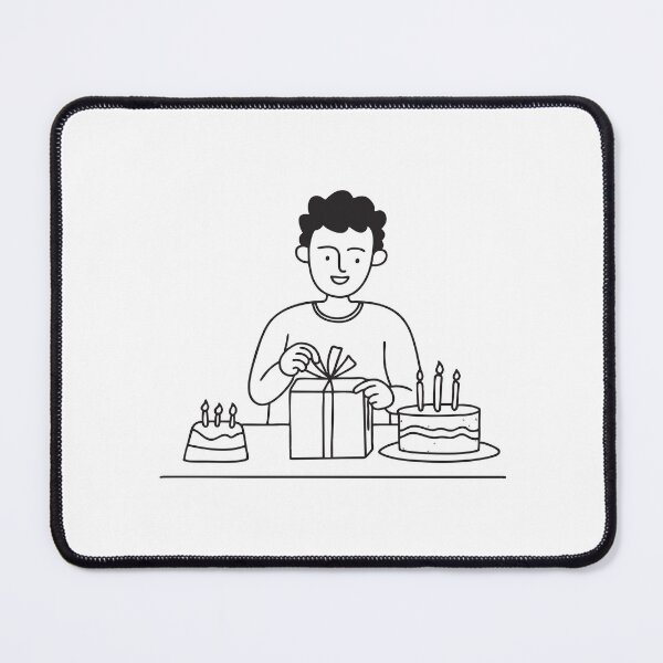 Item preview, Person Unwrapping Gift Beside Birthday Cake designed and sold by rasagamastore.