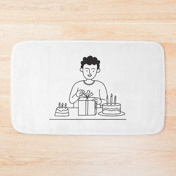 Item preview, Person Unwrapping Gift Beside Birthday Cake designed and sold by rasagamastore.