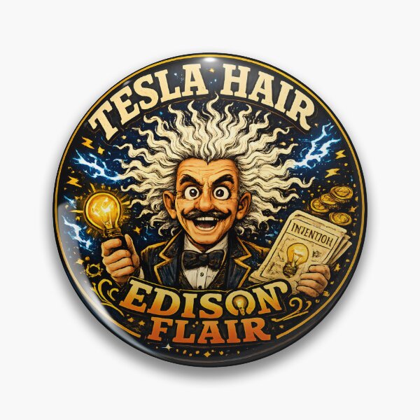 Item preview, Tesla Hair Edison Flair Science Humor designed and sold by Omni Craft .