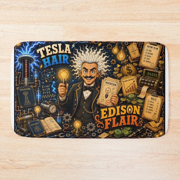 Item preview, Tesla Hair Edison Flair Science Humor designed and sold by Omni Craft .