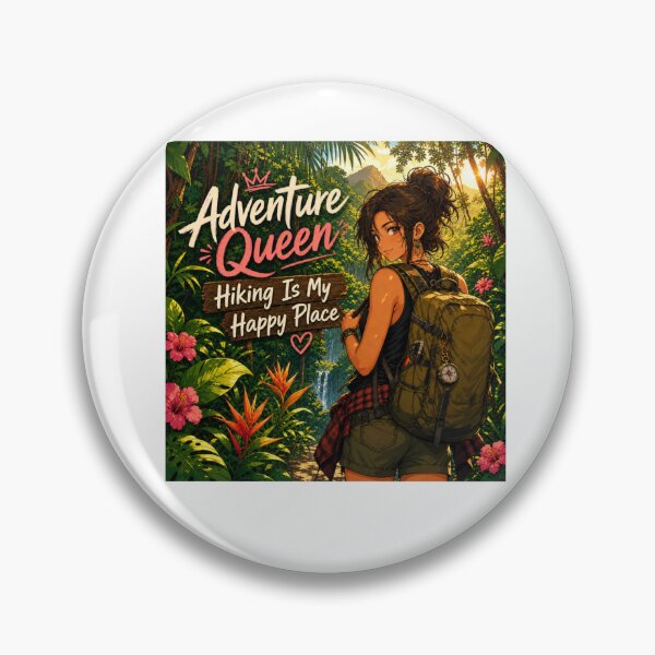 Item preview, Adventure Queen, Hiking Is My Happy Place designed and sold by PrintSparkDesigns.