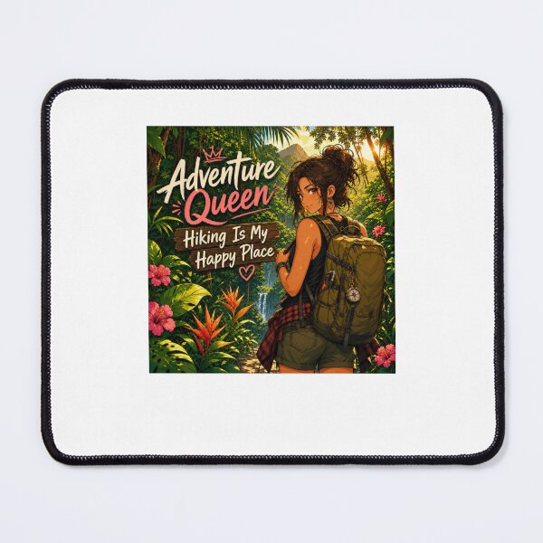 Item preview, Adventure Queen, Hiking Is My Happy Place designed and sold by PrintSparkDesigns.