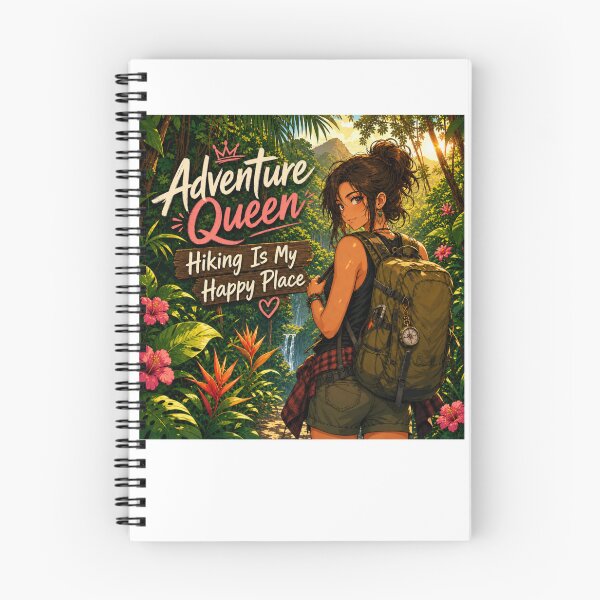 Item preview, Adventure Queen, Hiking Is My Happy Place designed and sold by PrintSparkDesigns.