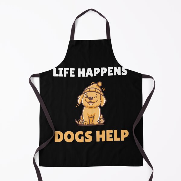 Item preview, Life Happens Dogs Help Funny Dog Shirt - Cute Puppy Meme T-Shirt - Dog Mom Dad Gift designed and sold by VectorForge.