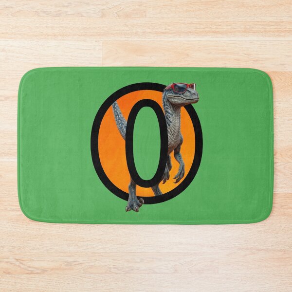 Item preview, Cool Velociraptor Dinosaur Monogram – Letter O designed and sold by mackyartsstudio.