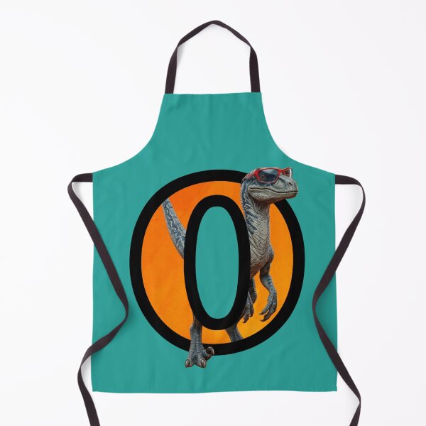 Item preview, Cool Velociraptor Dinosaur Monogram – Letter O designed and sold by mackyartsstudio.