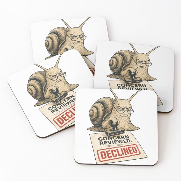 Item preview, Concern Reviewed Declined Funny Snail Bureaucracy Office Humor designed and sold by Print Loft.