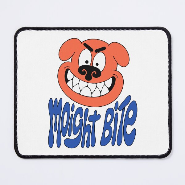 Item preview, Might Bite Funny Angry Dog Cartoon - Cute Grumpy Puppy Graphic designed and sold by TomoMadeIt.