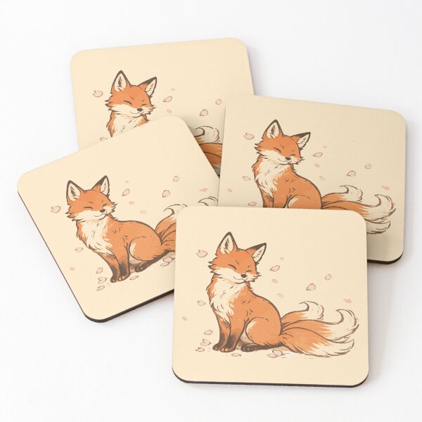 Item preview, Wilderkind Kitsune Watercolor Japanese Fox Sakura Art designed and sold by AbderraimArt.