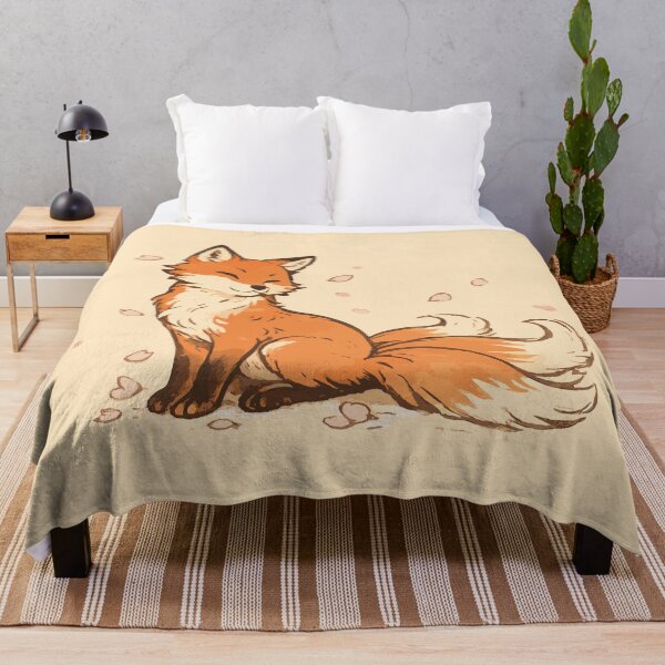 Item preview, Wilderkind Kitsune Watercolor Japanese Fox Sakura Art designed and sold by AbderraimArt.