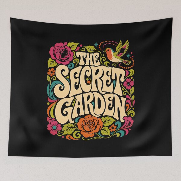 Item preview, The Secret Garden Retro 70s Psychedelic Floral Groovy Design designed and sold by Fenay Designs.
