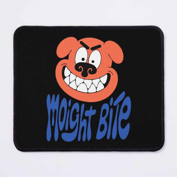 Item preview, Might Bite Funny Angry Dog Cartoon - Cute Grumpy Puppy Graphic designed and sold by TomoMadeIt.