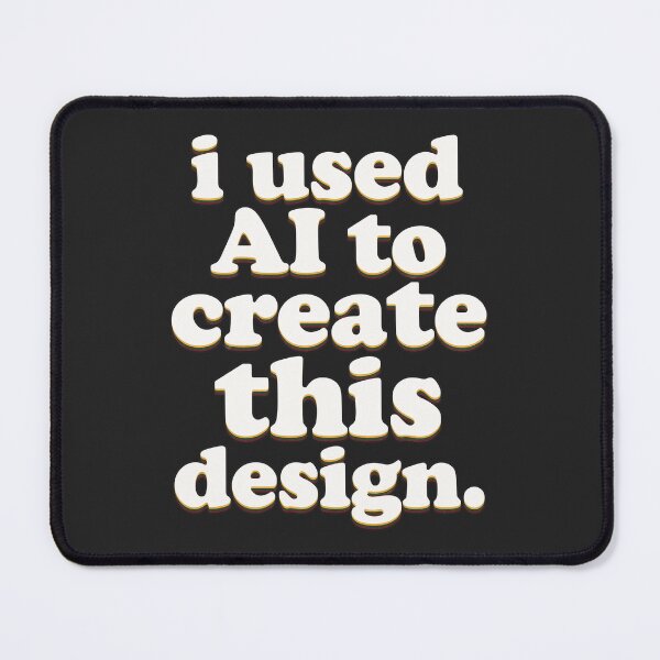 Item preview, I Used AI To Create This Design Retro Typography Parody designed and sold by 3MillsDesign.