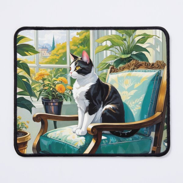 Item preview, Royal Tuxedo Cat in Cooped Garden Room designed and sold by UmSkelig834.