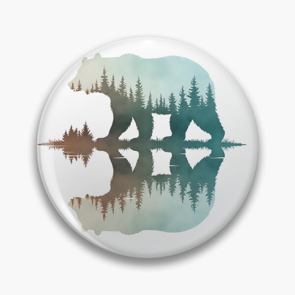 Item preview, Bear in a forest reflection classic t-shirt. designed and sold by Knowvhere.