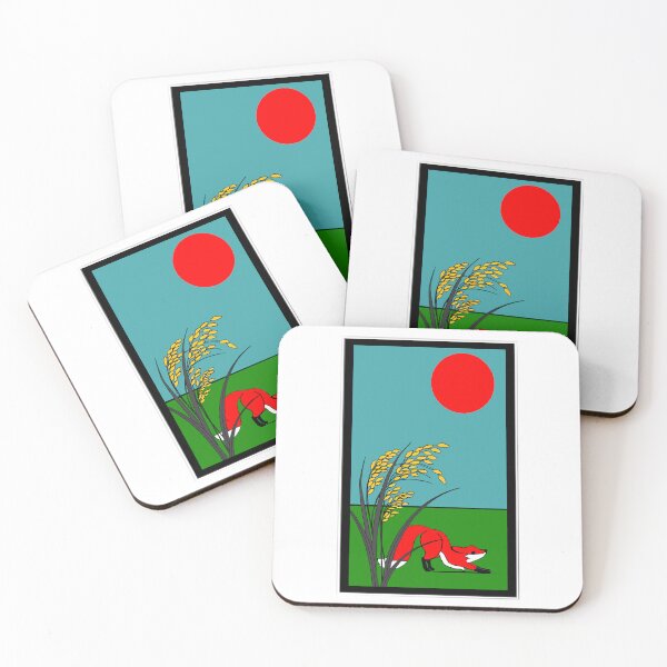 Item preview, Hanafuda Fox in Rice Field designed and sold by Tatsuyama Mayhem.