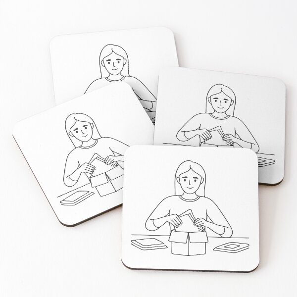 Item preview, A person opening an electronics box with instruction sheets around designed and sold by rasagamastore.