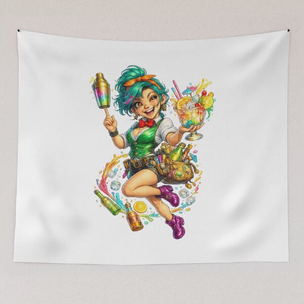 Item preview, Funny Bartender Girl designed and sold by AlexLineArt.