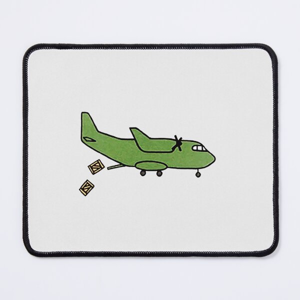 Item preview, Green Cargo Plane Dropping Supplies designed and sold by leilaka23.