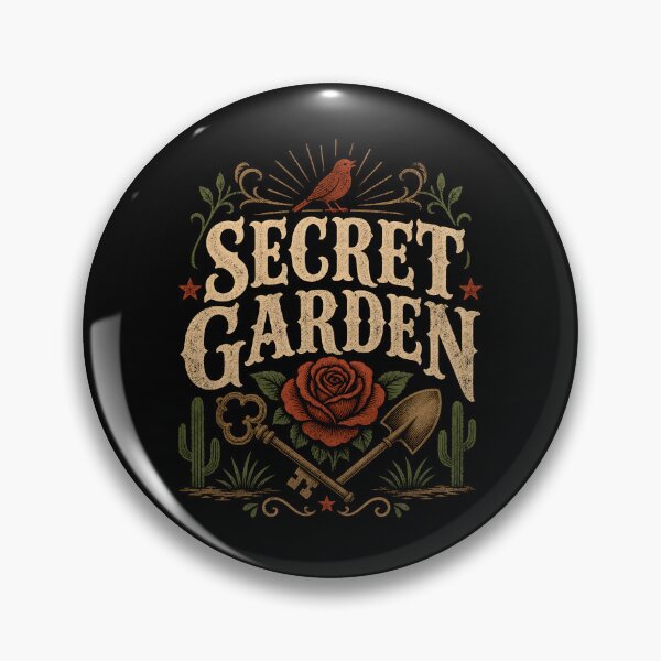 Item preview, Secret Garden Vintage Shovel And Key Distressed Rose Design designed and sold by Fenay Designs.