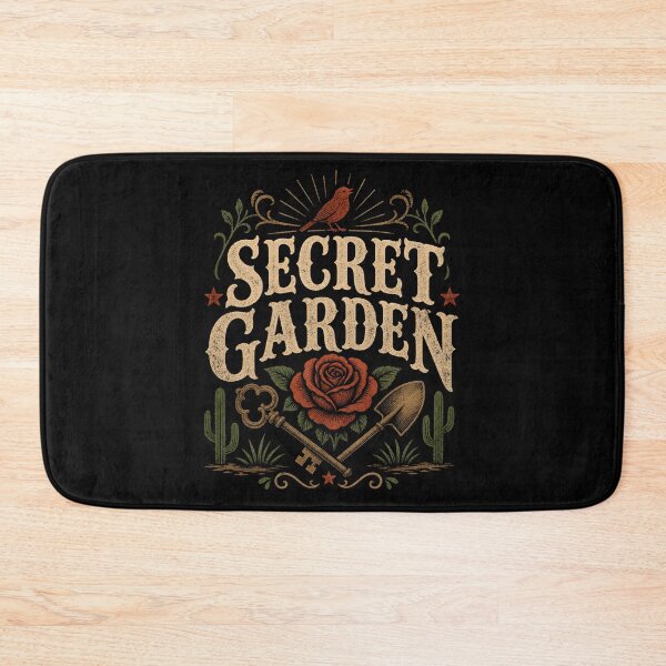 Item preview, Secret Garden Vintage Shovel And Key Distressed Rose Design designed and sold by Fenay Designs.