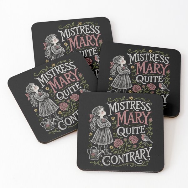 Item preview, Mistress Mary Quite Contrary The Secret Garden Chalk Sketch Art designed and sold by Fenay Designs.