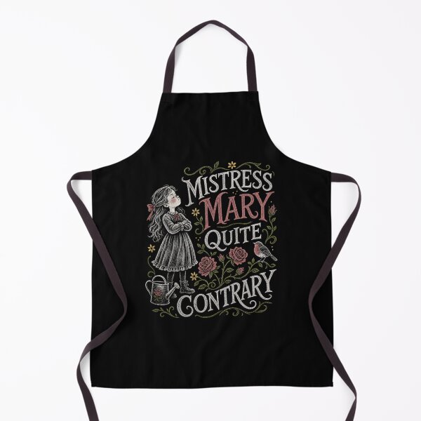 Item preview, Mistress Mary Quite Contrary The Secret Garden Chalk Sketch Art designed and sold by Fenay Designs.