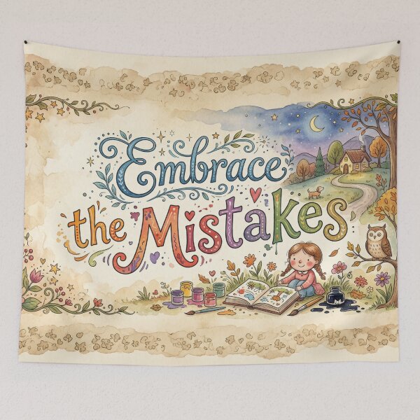 Item preview, Embrace The Mistakes Storybook Spilled Paint Art designed and sold by Englandbear.