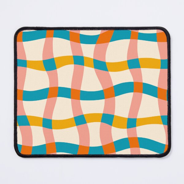Item preview, Retro 70s Groovy Warped Plaid Pattern 1 designed and sold by nineFlorals.