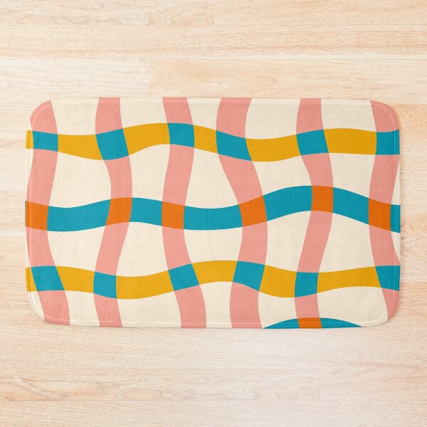 Item preview, Retro 70s Groovy Warped Plaid Pattern 1 designed and sold by nineFlorals.