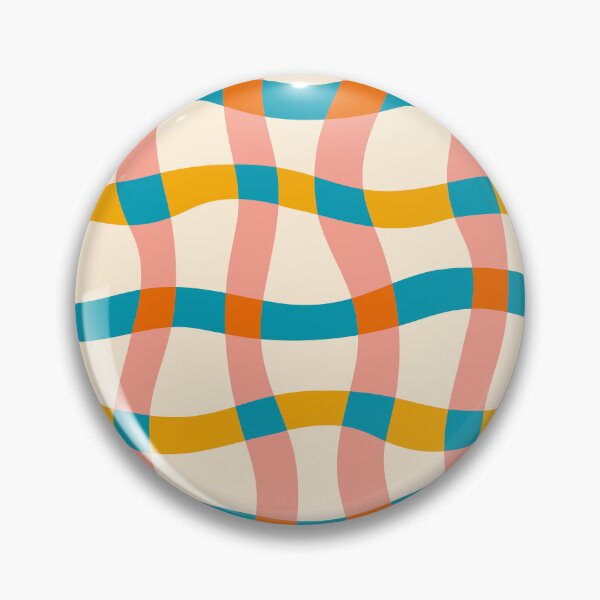 Item preview, Retro 70s Groovy Warped Plaid Pattern 1 designed and sold by nineFlorals.