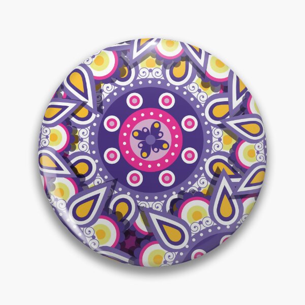 Item preview, Purple Pink Gold Mandala Medallion Ornate Boho Maximalist Pattern Graphic T-Shirt designed and sold by DERA RAY.