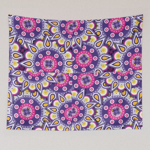 Item preview, Purple Pink Gold Mandala Medallion Ornate Boho Maximalist Pattern Graphic T-Shirt designed and sold by DERA RAY.