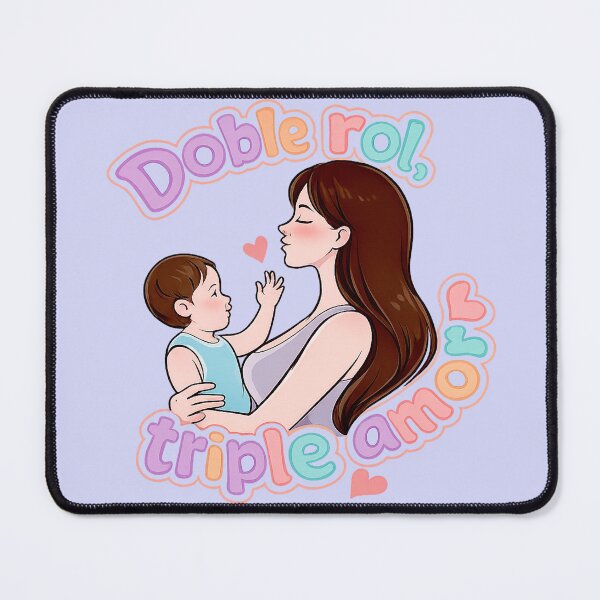Item preview, Double Role Triple Love | Gift for Working Mom | Kawaii Art Mother and Son, Mother and Daughter. designed and sold by Kittcatking.