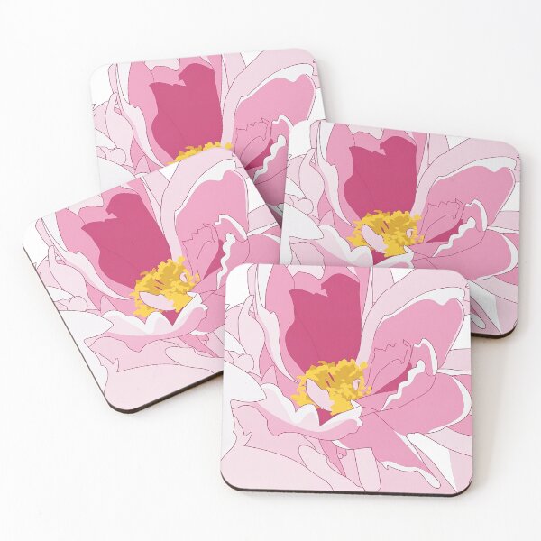 Item preview, Elegant Minimalist Pink Peony Flower Art designed and sold by Apex_Visuals.