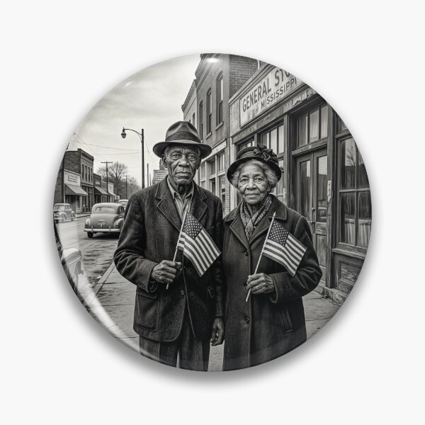 Item preview, Vintage African American Senior Couple B&W Portrait designed and sold by Home Decor Art.