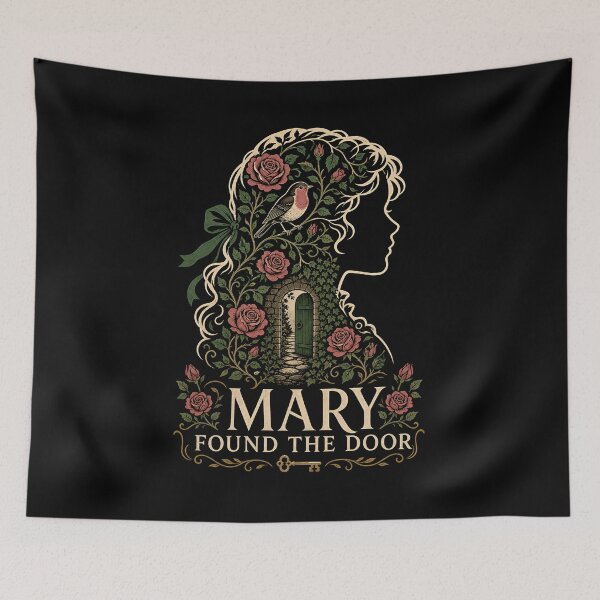 Item preview, The Secret Garden Mary Found The Door Silhouette Floral Portrait designed and sold by Fenay Designs.