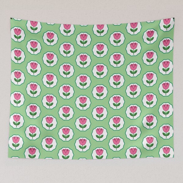 Item preview, Pink Tulips on Green designed and sold by Isma Saleem.