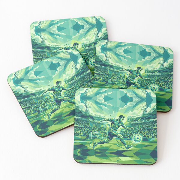 Item preview, Geometric Green Soccer Player Art designed and sold by AnnArtshock.