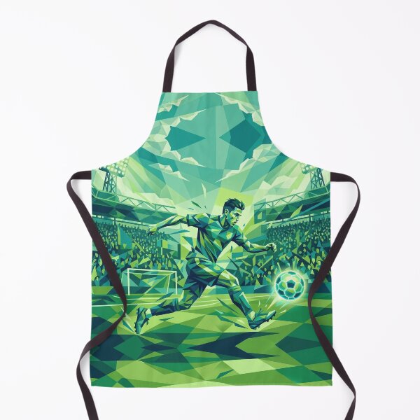 Item preview, Geometric Green Soccer Player Art designed and sold by AnnArtshock.