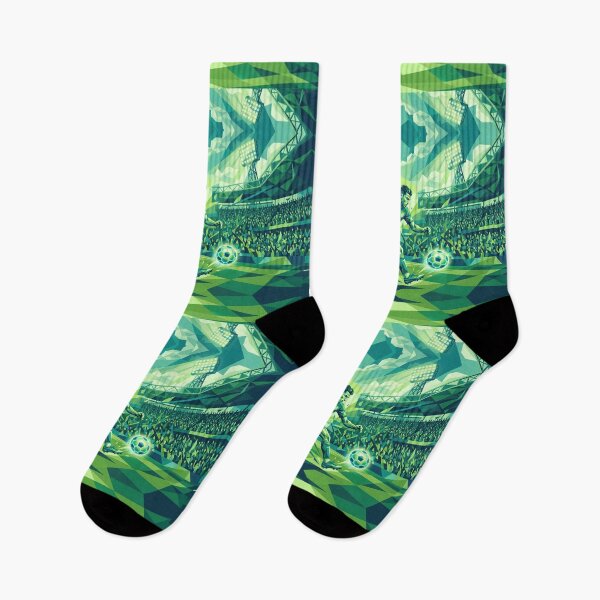 Item preview, Geometric Green Soccer Player Art designed and sold by AnnArtshock.