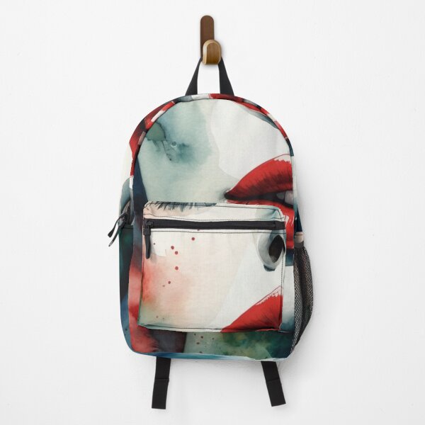 Item preview, Surrealist watercolor female face with double mouth designed and sold by RAISC.