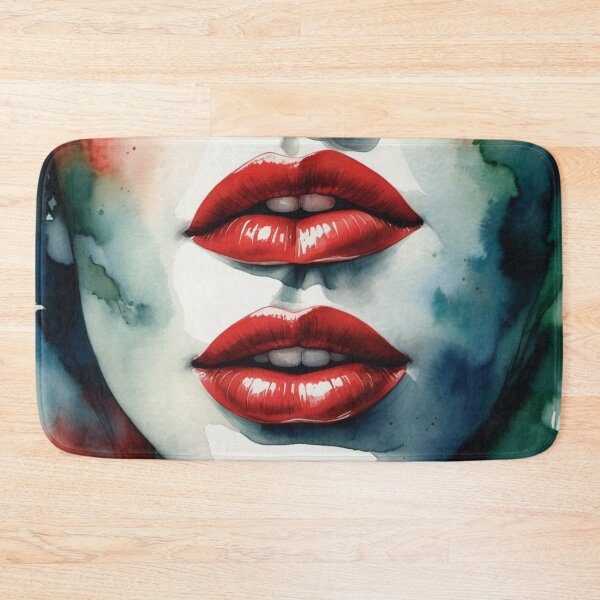 Item preview, Surrealist watercolor female face with double mouth designed and sold by RAISC.