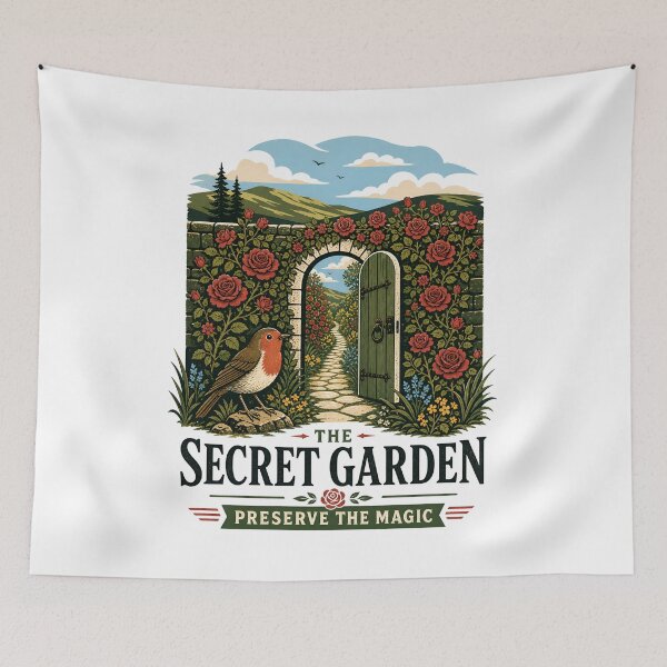 Item preview, The Secret Garden Preserve The Magic Storybook Rose Wall designed and sold by Fenay Designs.
