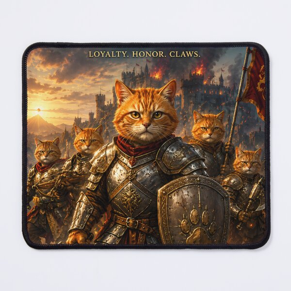 Item preview,  Cat -/Knight No Mouse Shall Pass  designed and sold by WarriorVision.