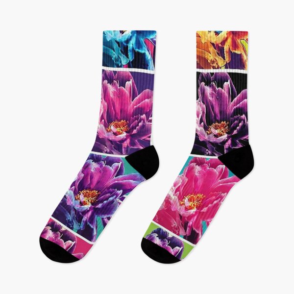 Item preview, Vibrant Pop Art Peony Flower Grid designed and sold by Apex_Visuals.