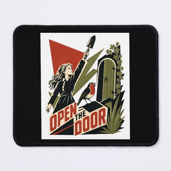 Item preview, The Secret Garden Open The Door Constructivist Propaganda Parody designed and sold by Fenay Designs.