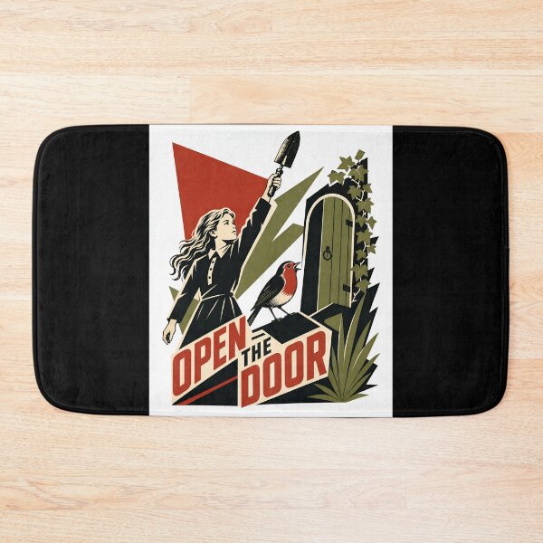 Item preview, The Secret Garden Open The Door Constructivist Propaganda Parody designed and sold by Fenay Designs.