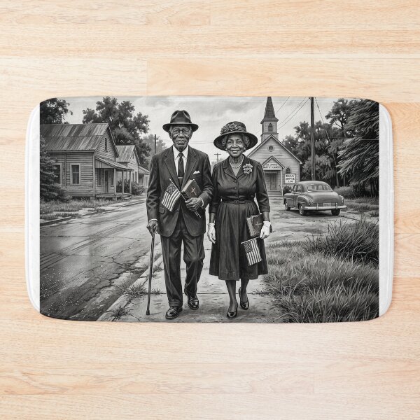 Artikelvorschau, Senior Black Couple Black & White Portrait entworfen und verkauft von Home Decor Art.
